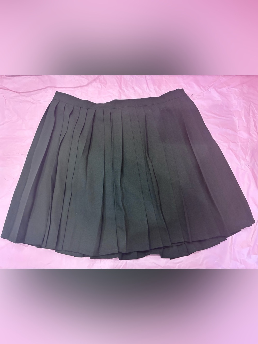 Forever 21 Black Pleated Skater Skirt Preppy Mini Retro Pinup NWT Sz L